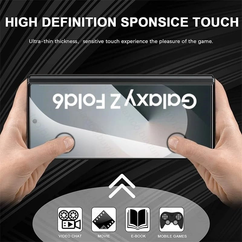 Samsung Galaxy Z Fold 6 Premium Tempered Glass with 9H Hardness Edges To Edge Protection