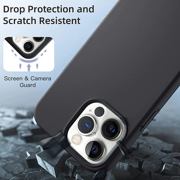 iPhone 14 Pro Original Liquid Silicon Case with Logo - Midnight Black