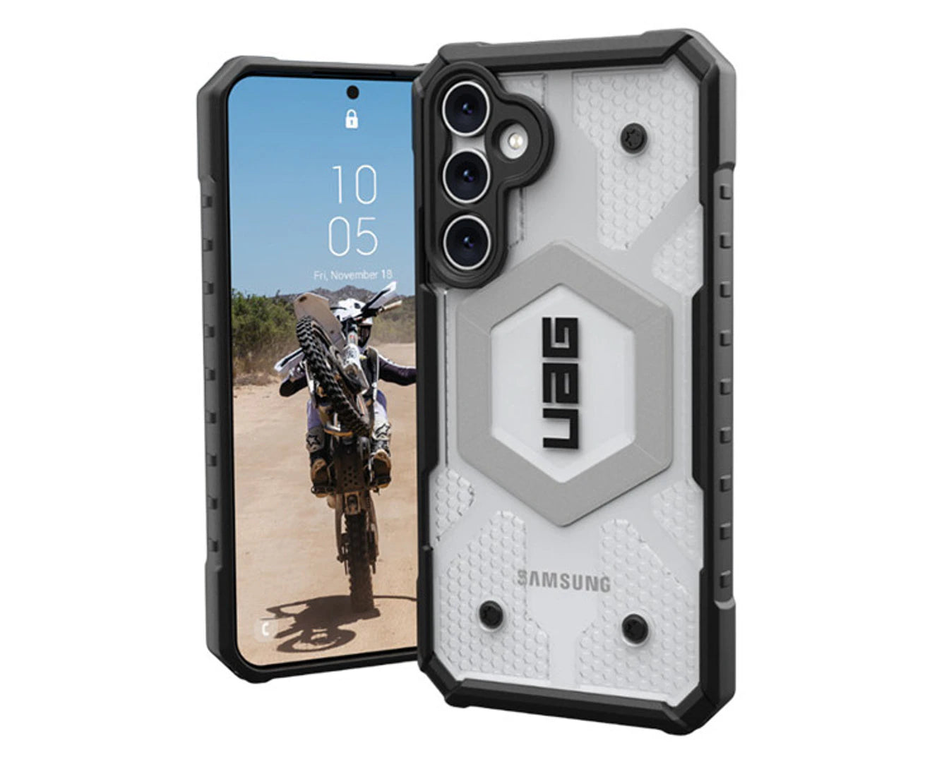 Samsung Galaxy S23 Ultra UAG Pathfinder Series Rugged Armor With Magsafe - Smoky Clear