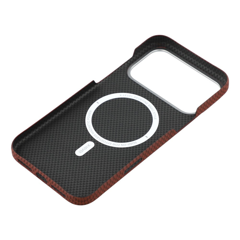iPhone 17 Pro Max 0.8mm Ultra Slim Carbon Fiber Magnetic Cover with Magsafe - Red