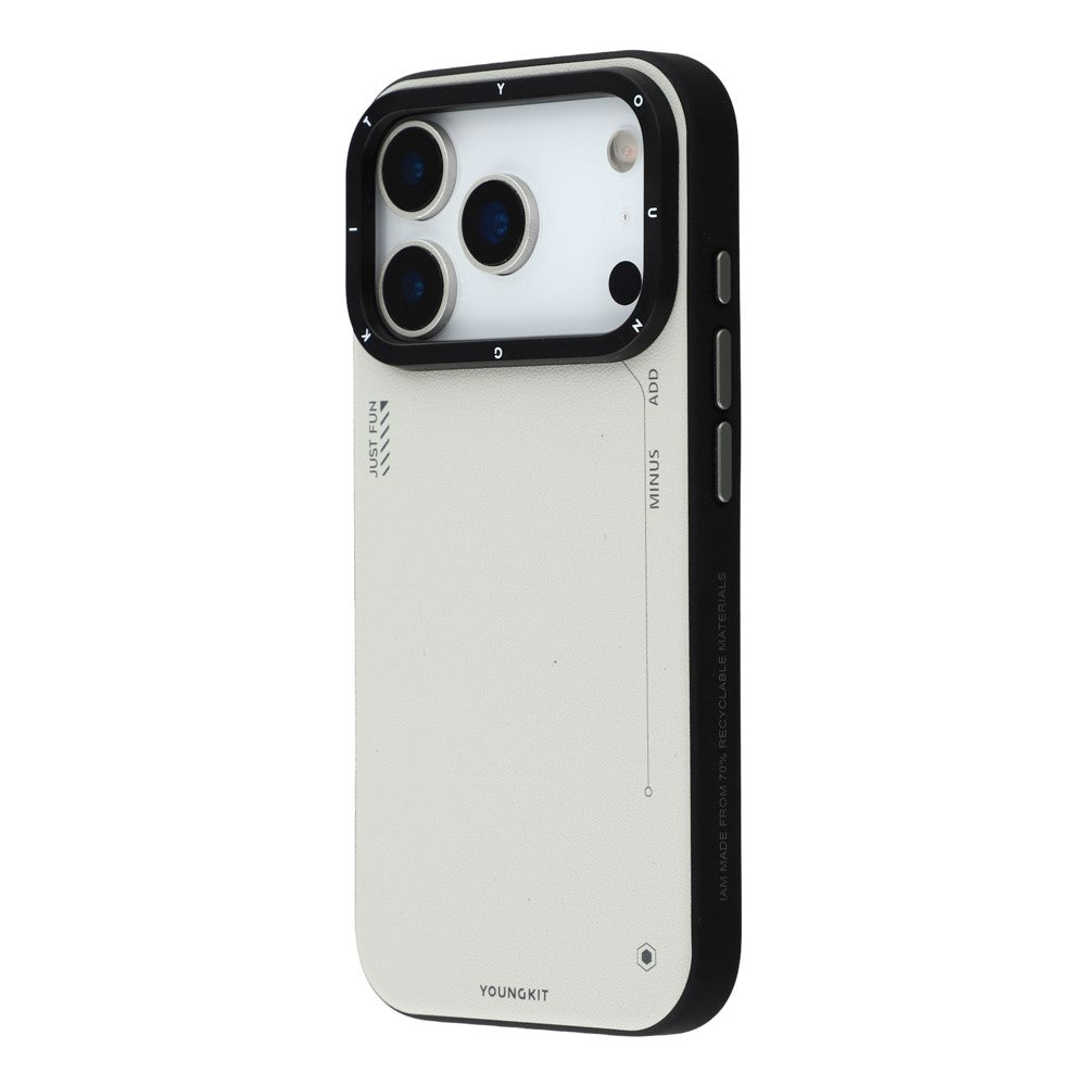 iPhone 17 Pro Max Leather Case, YOUNGKIT Matte Finish Leather Cover with Magsafe - Grey