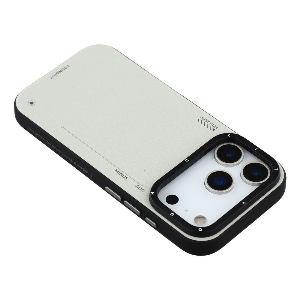 iPhone 17 Pro Max Leather Case, YOUNGKIT Matte Finish Leather Cover with Magsafe - Grey