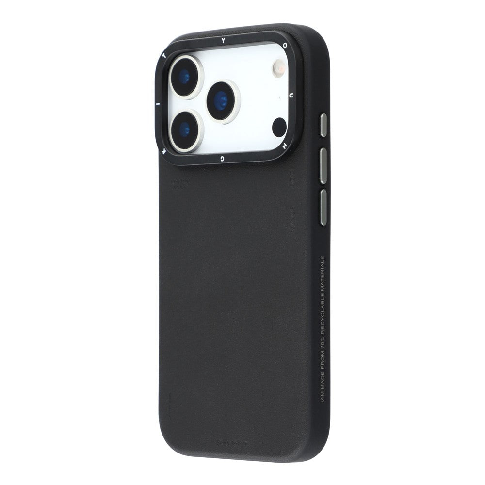 iPhone 17 Pro Max Leather Case, YOUNGKIT Matte Finish Leather Cover with Magsafe - Black