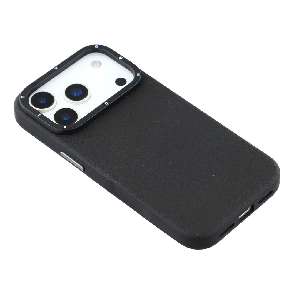 iPhone 17 Pro Max Leather Case, YOUNGKIT Matte Finish Leather Cover with Magsafe - Black