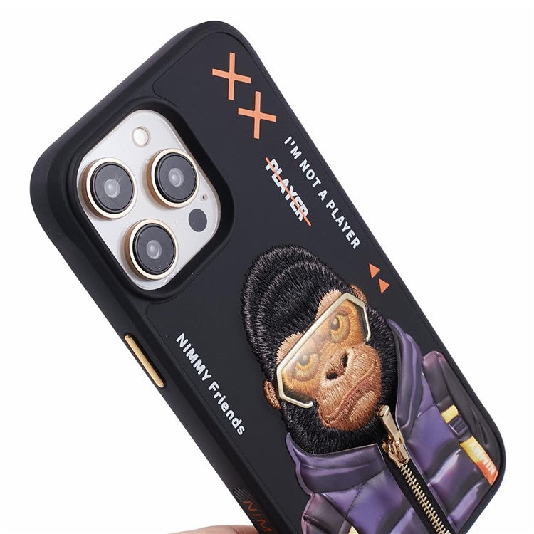 iPhone 14 Pro Max Nimmy Cool & Cute Embroidery Case Cover