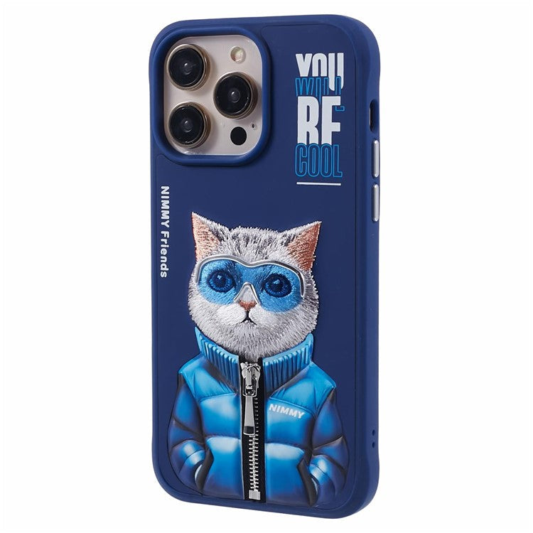 iPhone 14 Pro Max Nimmy Cool & Cute 3D Embroidery Winter Jacket Series with Chain