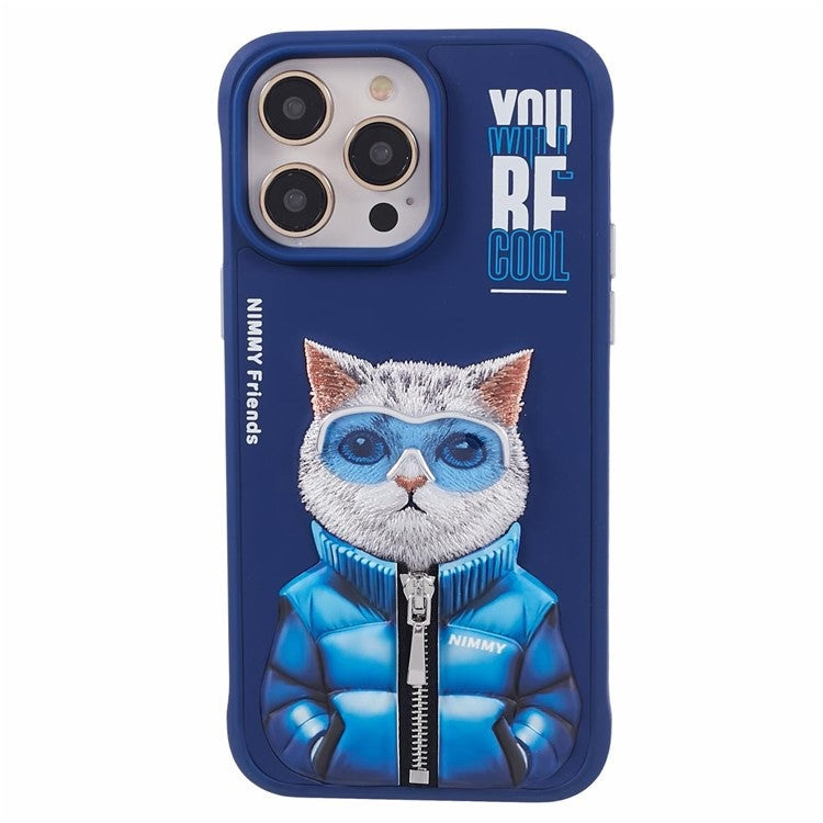 iPhone 14 Pro Max Nimmy Cool & Cute 3D Embroidery Winter Jacket Series with Chain