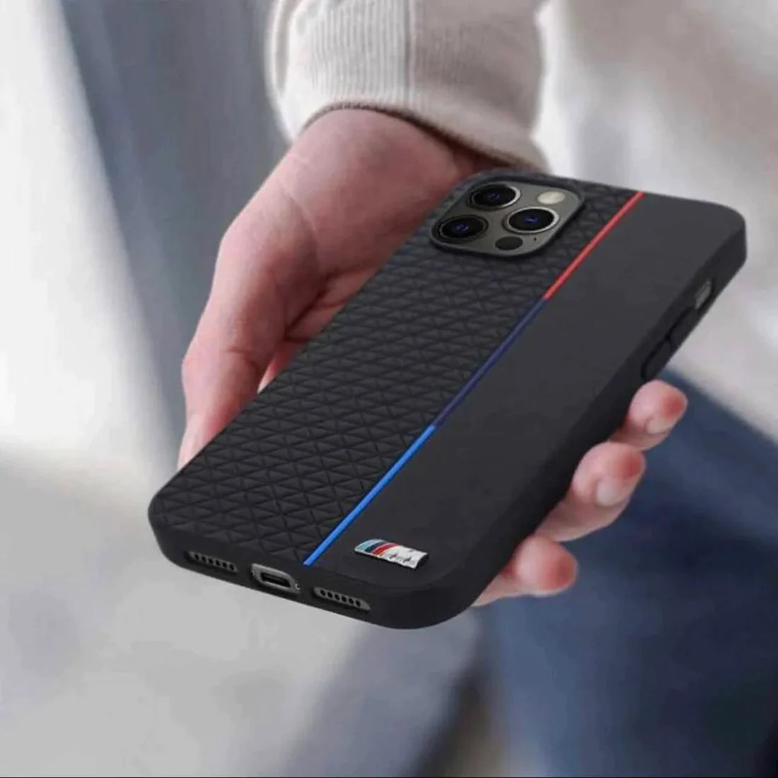 iPhone 14 Pro BMW M Sports Car Logo dual Shade Design Case