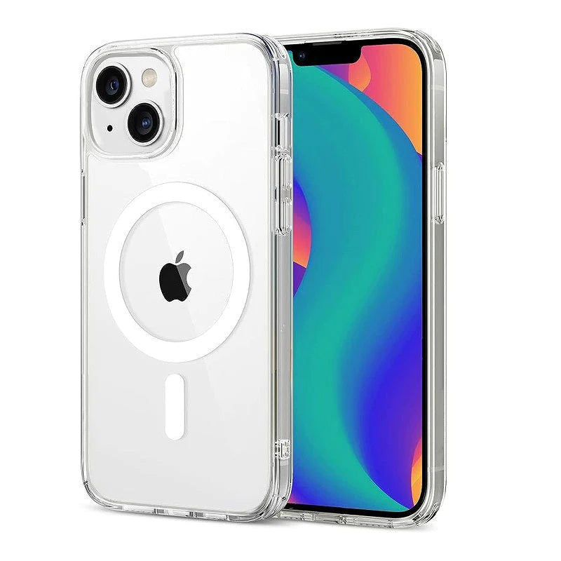 iPhone 15 Plus Anti-Knock TPU Transparent MagSafe Case