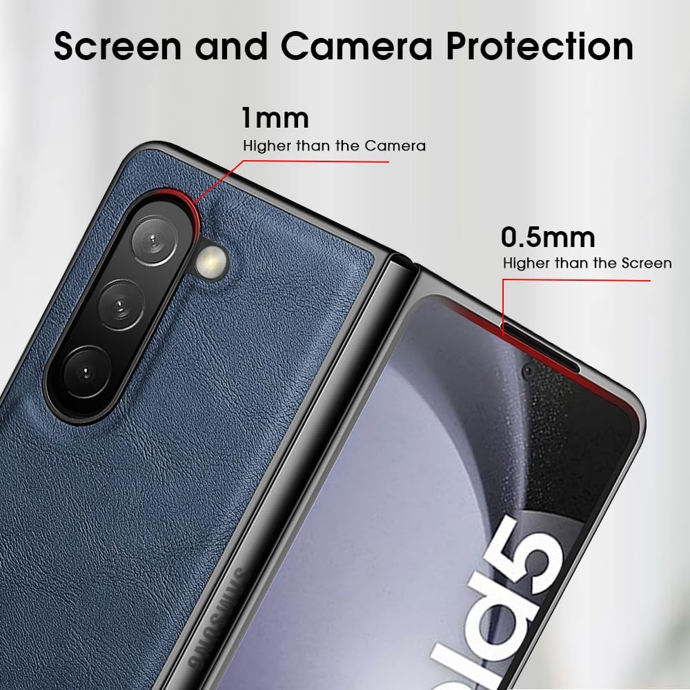 Samsung z fold 5 Back Cover Leather