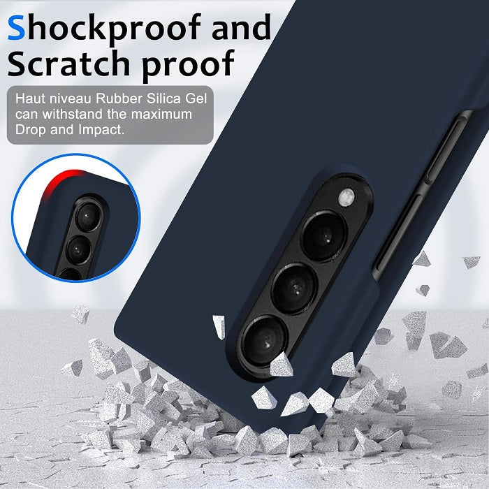Samsung Galaxy Z Fold 3 Liquid Silicone Slim Case- Blue