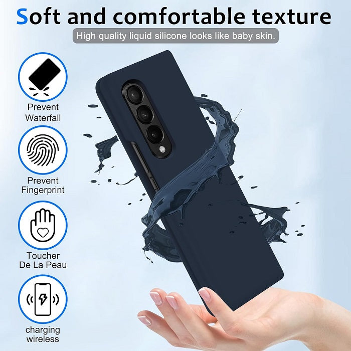 Samsung Galaxy Z Fold 3 Liquid Silicone Slim Case- Blue