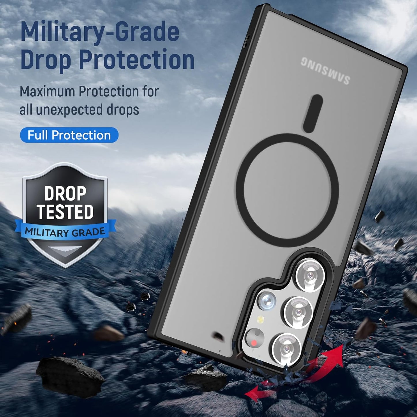 Samsung Galaxy S24 Ultra Magnetic Hybrid Smoky Case with Magsafe