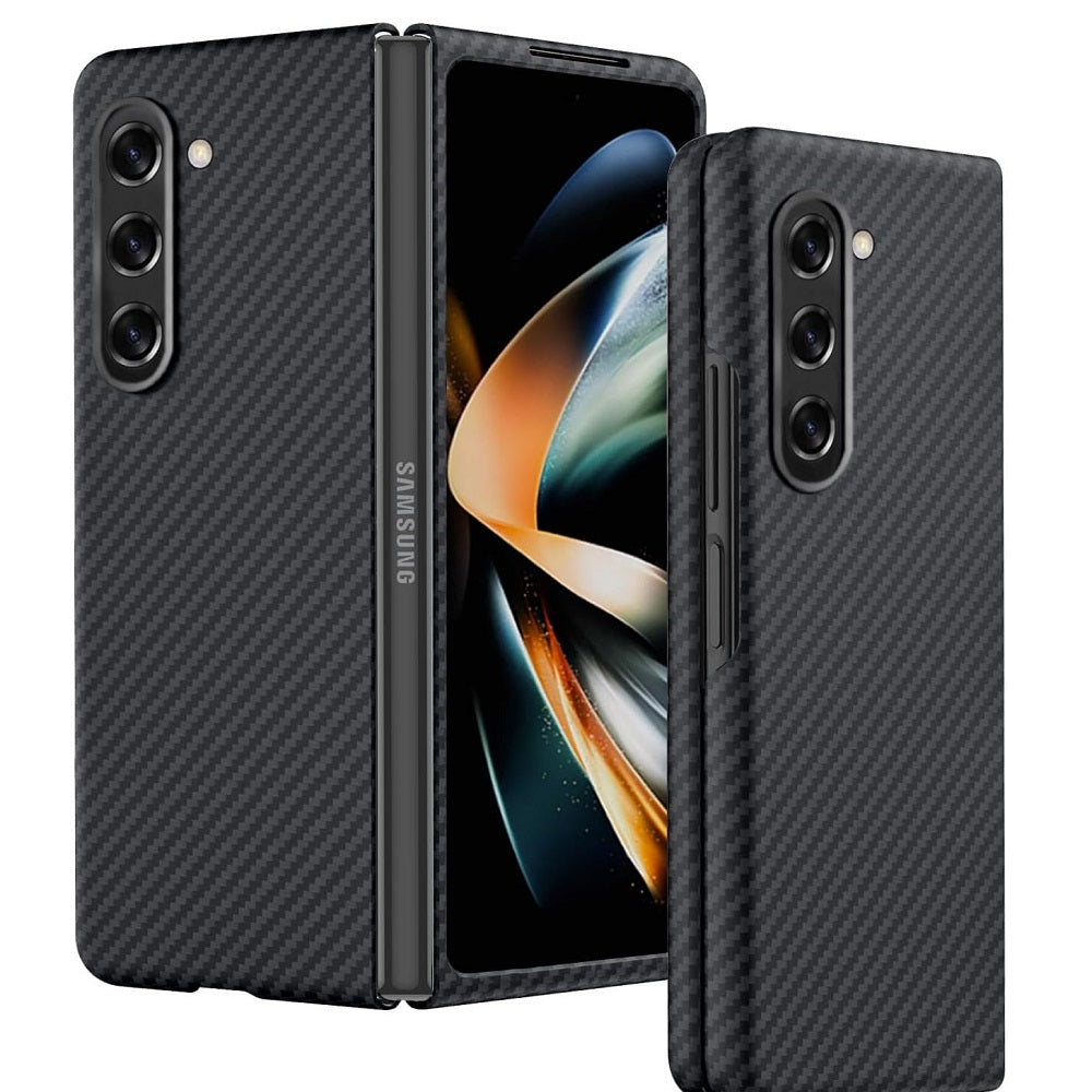 Samsung Galaxy Z Fold 5 Carbon Fiber Real Aramid Kevilar Case-Black