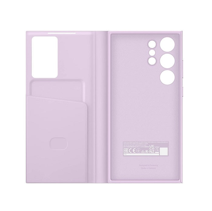 Samsung Galaxy S23 Ultra Original S-View Window Flip Wallet Case with Tap Control - Lavender