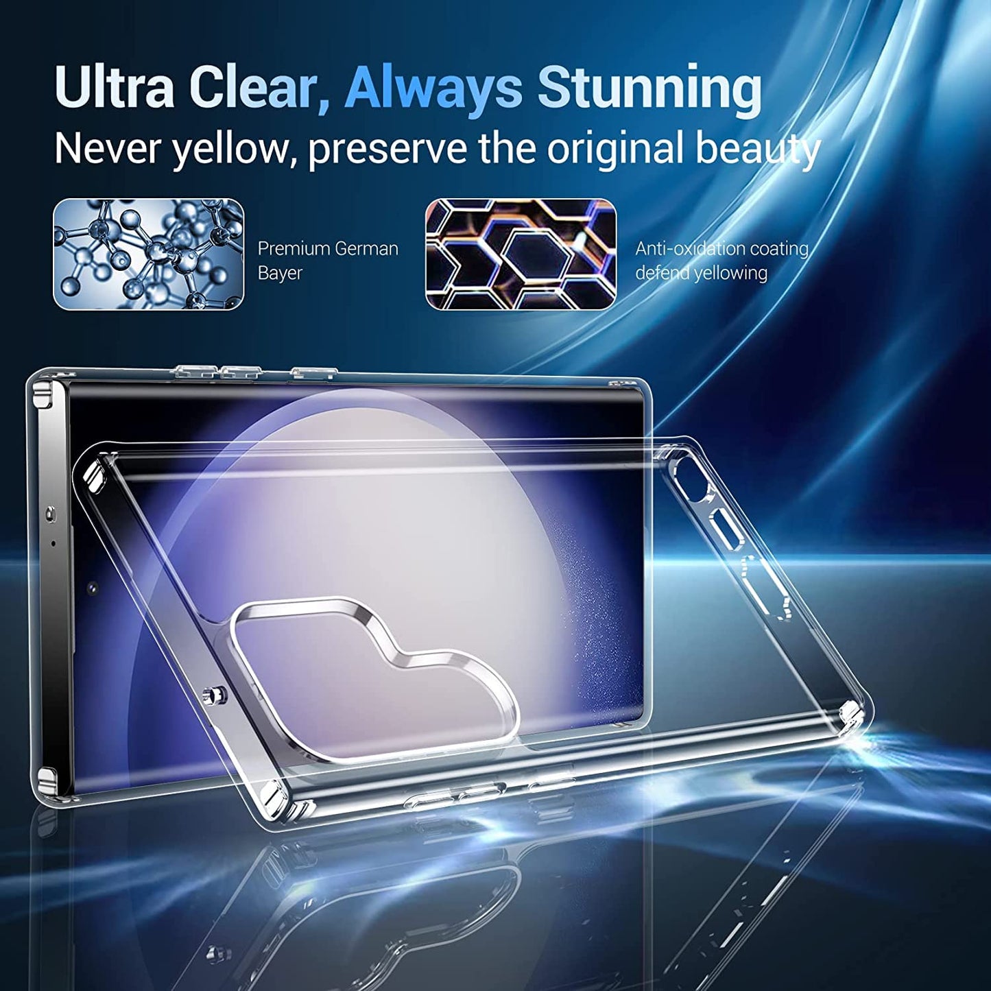Samsung Galaxy S23 Ultra Transparent Case with Bump Camera Protection