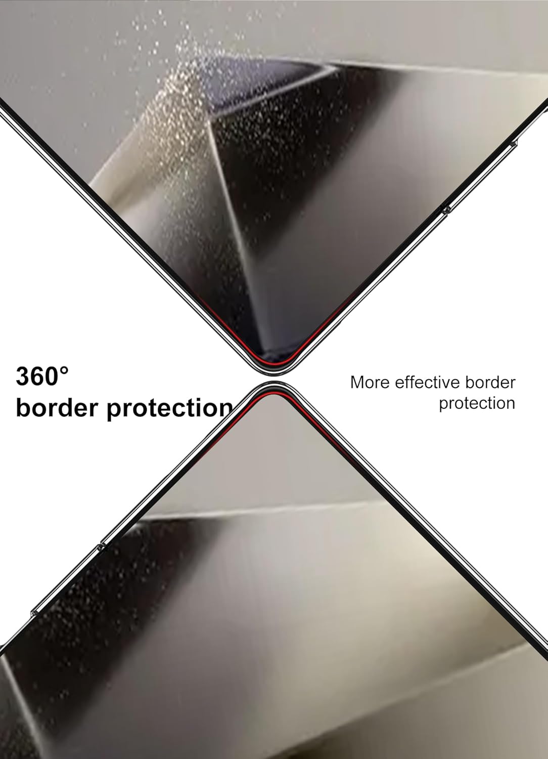 Samsung Galaxy Z Fold7 Electroplating Transparent Case, Ultra-Thin and Lightweight, Anti-scratch Back Cover - Black