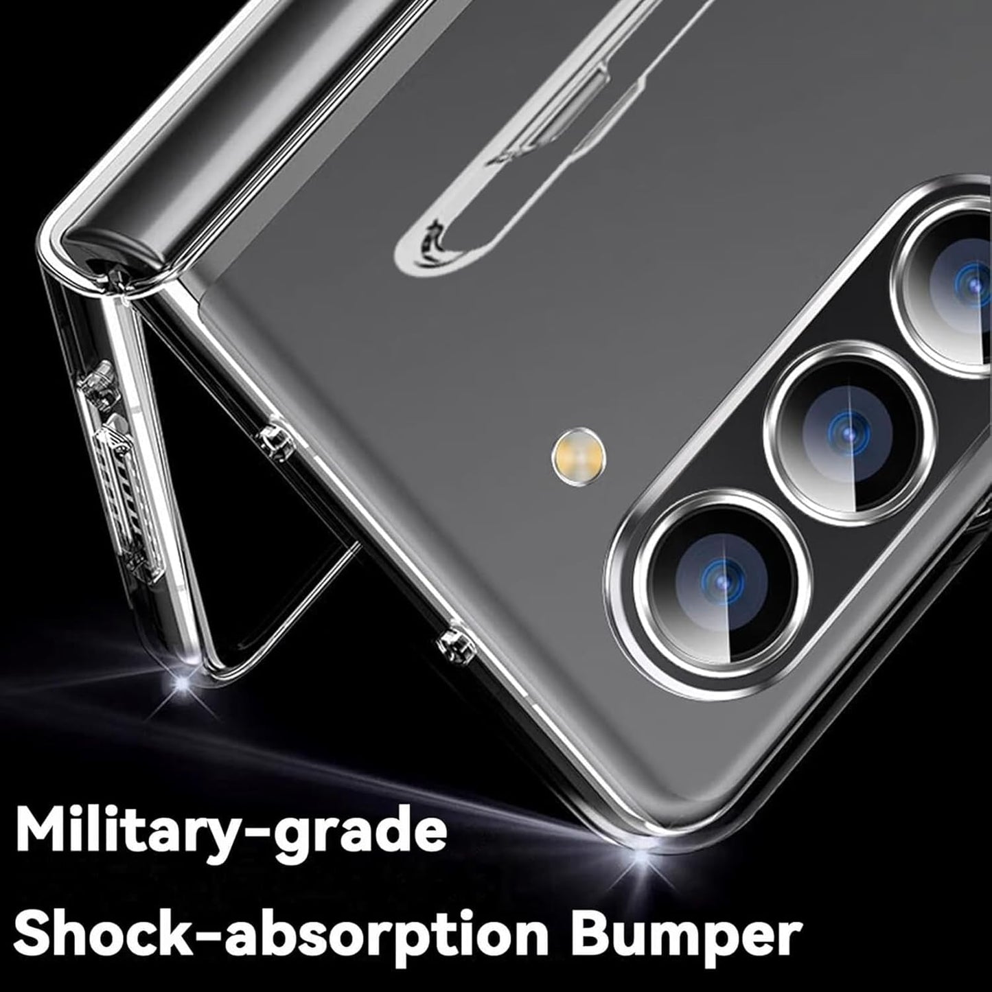 Samsung Galaxy Z Fold 6 Shockproof Transparent Bumper Case with S-Pen - Clear