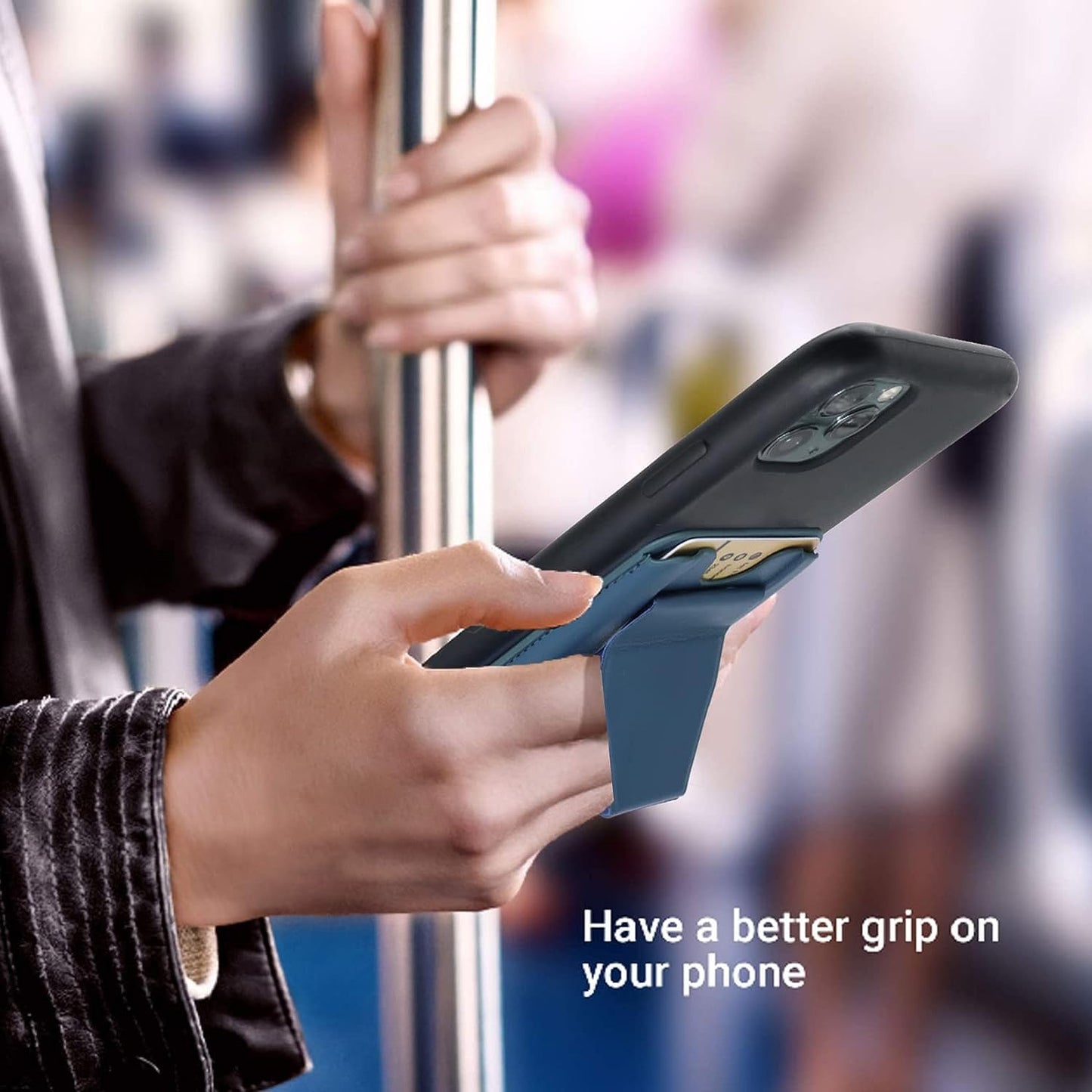 iPhone 15 Pro Max Faux Leather Wallet Magsafe With Stand - Blue / Green