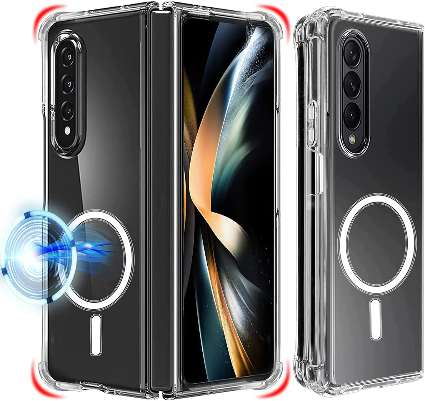 Samsung Galaxy Z Fold 4 Anti-Knock TPU Transparent MagSafe Case
