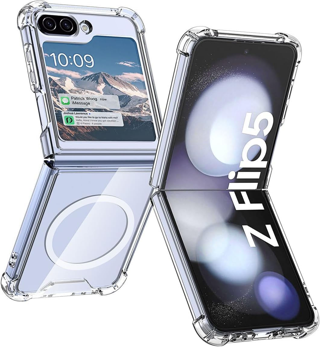 Samsung Galaxy Z Flip 5 Anti-Knock TPU Transparent MagSafe Case