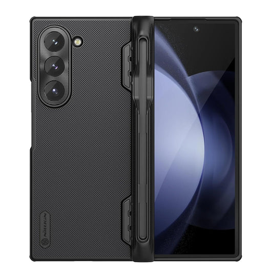 Samsung Galaxy Z Fold6 Nillkin Case, Super Frosted Matte PC Cover with Hinge Protection and S-Pen Slot - Black