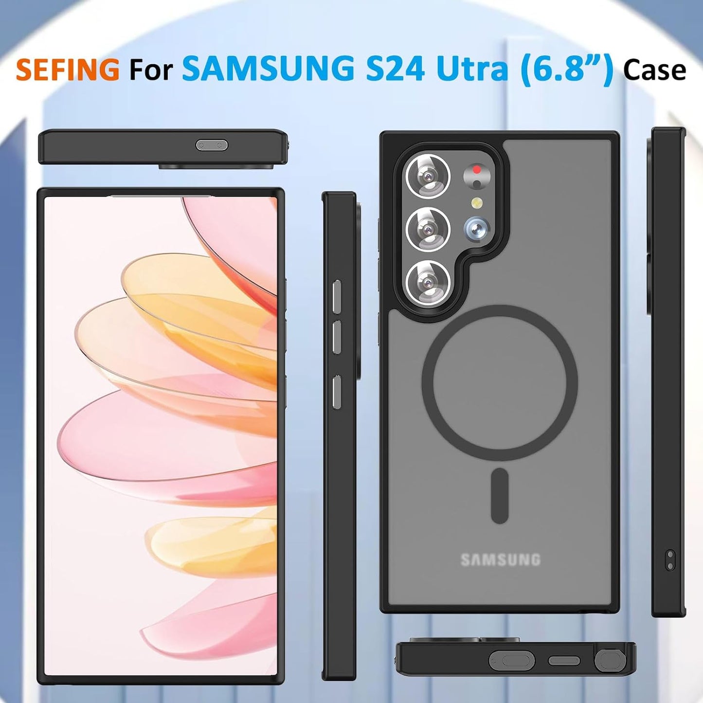 Samsung Galaxy S24 Ultra Magnetic Hybrid Smoky Case with Magsafe