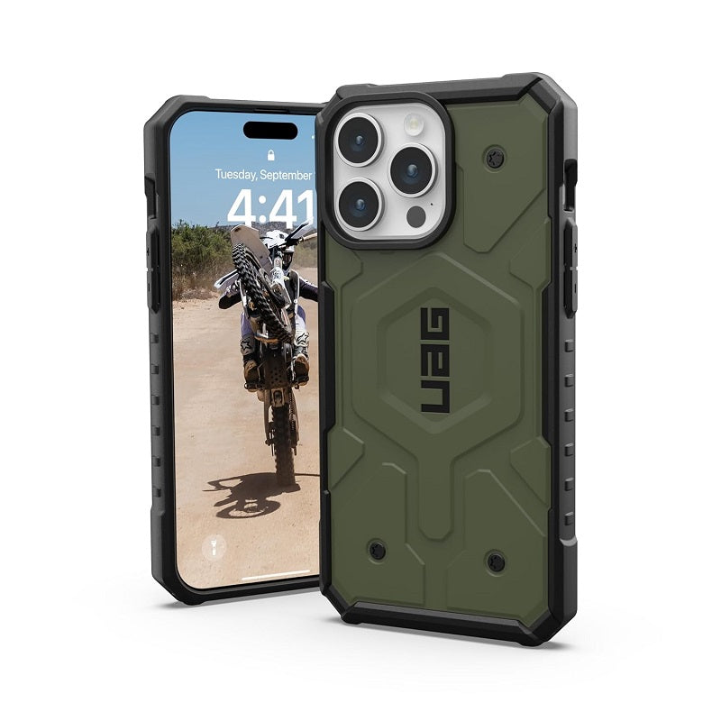 iPhone 15 Pro Max UAG Pathfinder Premium Rugged Shockproof Case With Magsafe-Dark Green