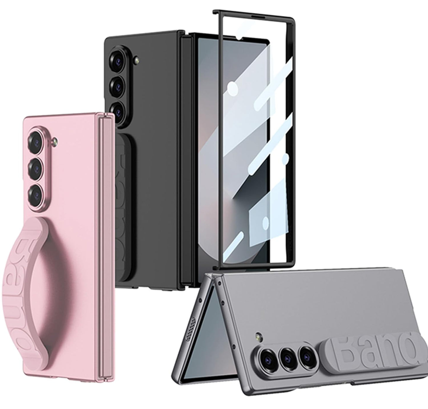 Samsung Galaxy Z Fold 6 Ultra Thin Silicon Case with Band & Front Glass