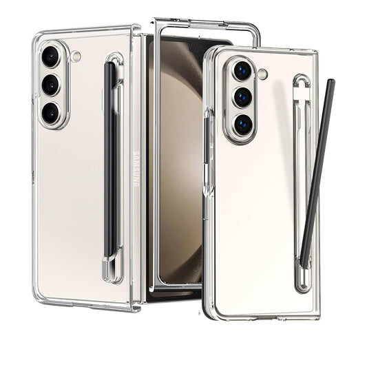 Samsung Galaxy Z Fold 6 Shockproof Transparent Bumper Case with S-Pen - Clear