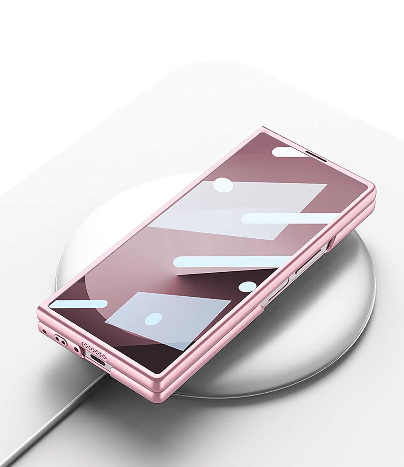 Samsung Galaxy Z Fold 6 Ultra Thin Silicon Case with Band & Front Glass