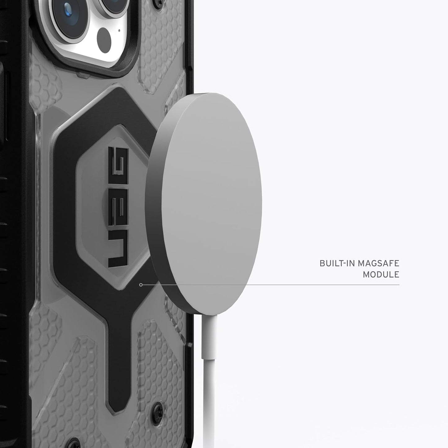 iPhone 14 Pro UAG Pathfinder Magsafe Clear Case - Ash
