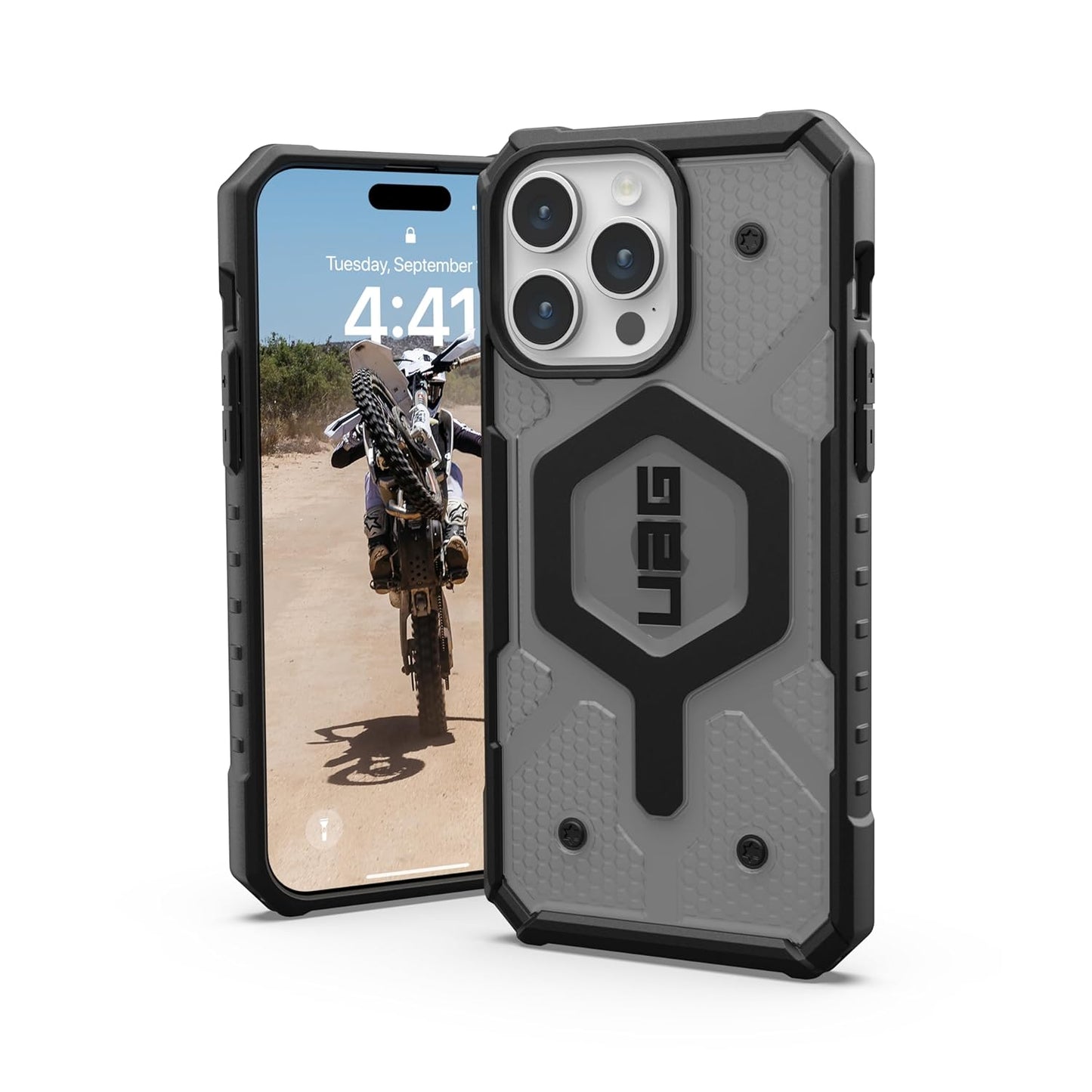 iPhone 14 Pro UAG Pathfinder Magsafe Clear Case - Ash
