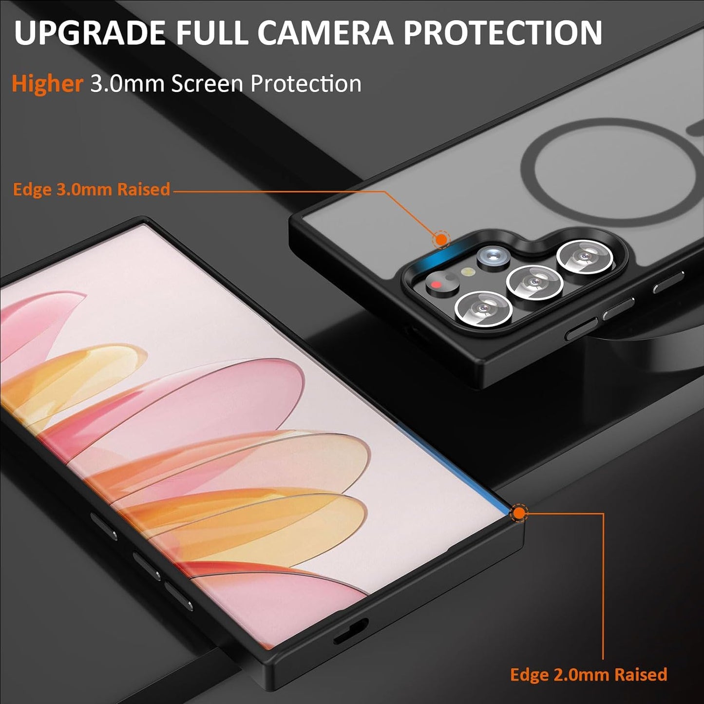 Samsung Galaxy S24 Ultra Magnetic Hybrid Smoky Case with Magsafe - Black