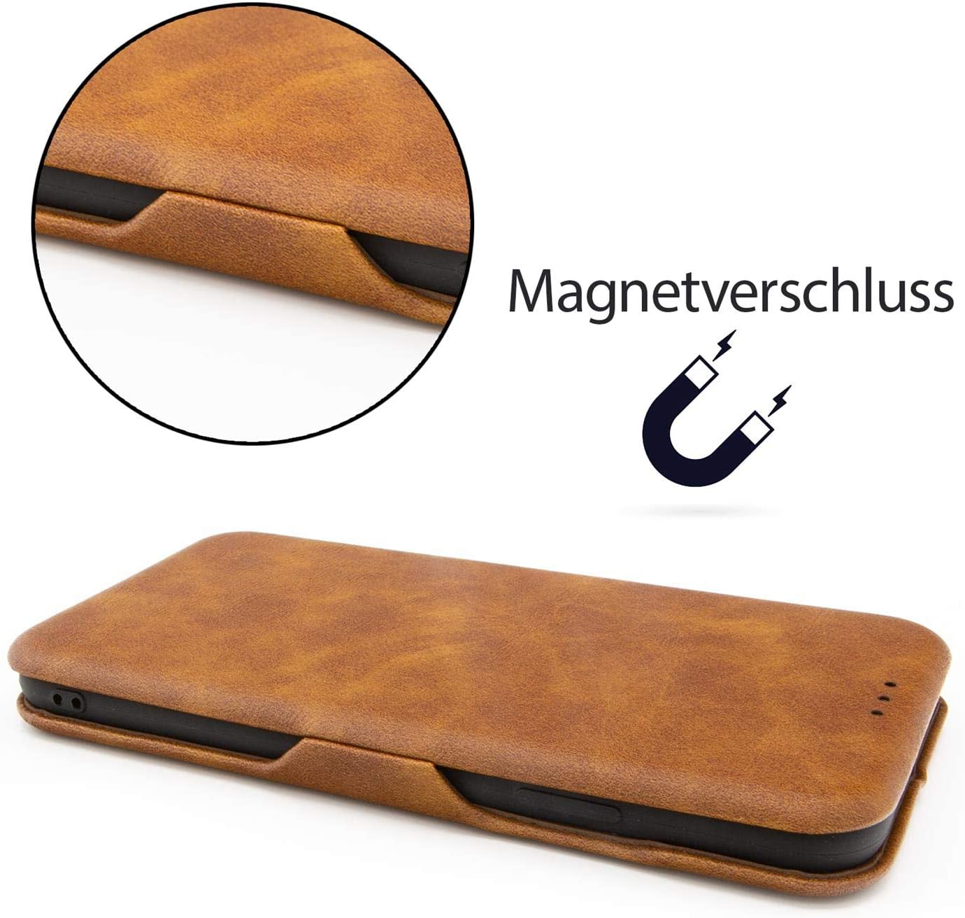 Samsung Galaxy S22 Ultra Leather Flip Cover Stand With Card Holder Case
