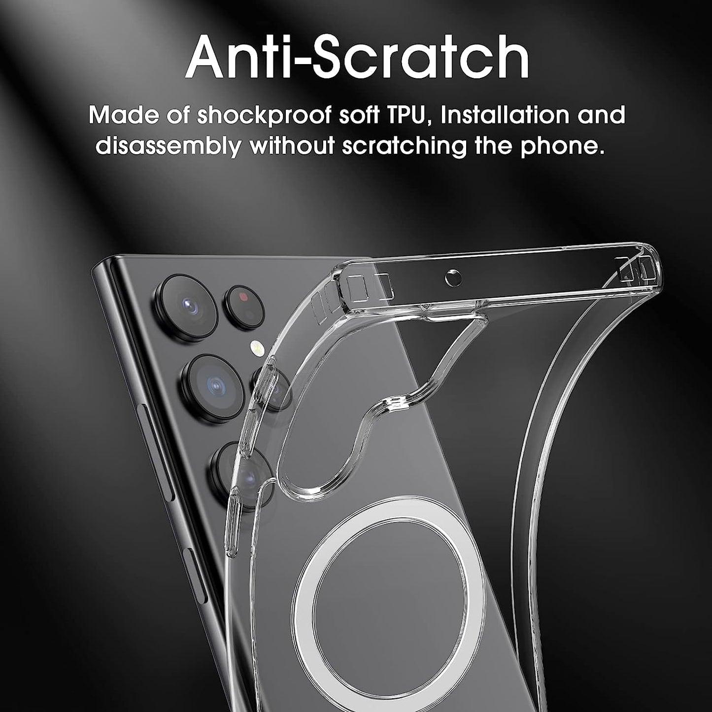 Samsung Galaxy S23 Ultra Hybrid Magnetic Protective Clear Case