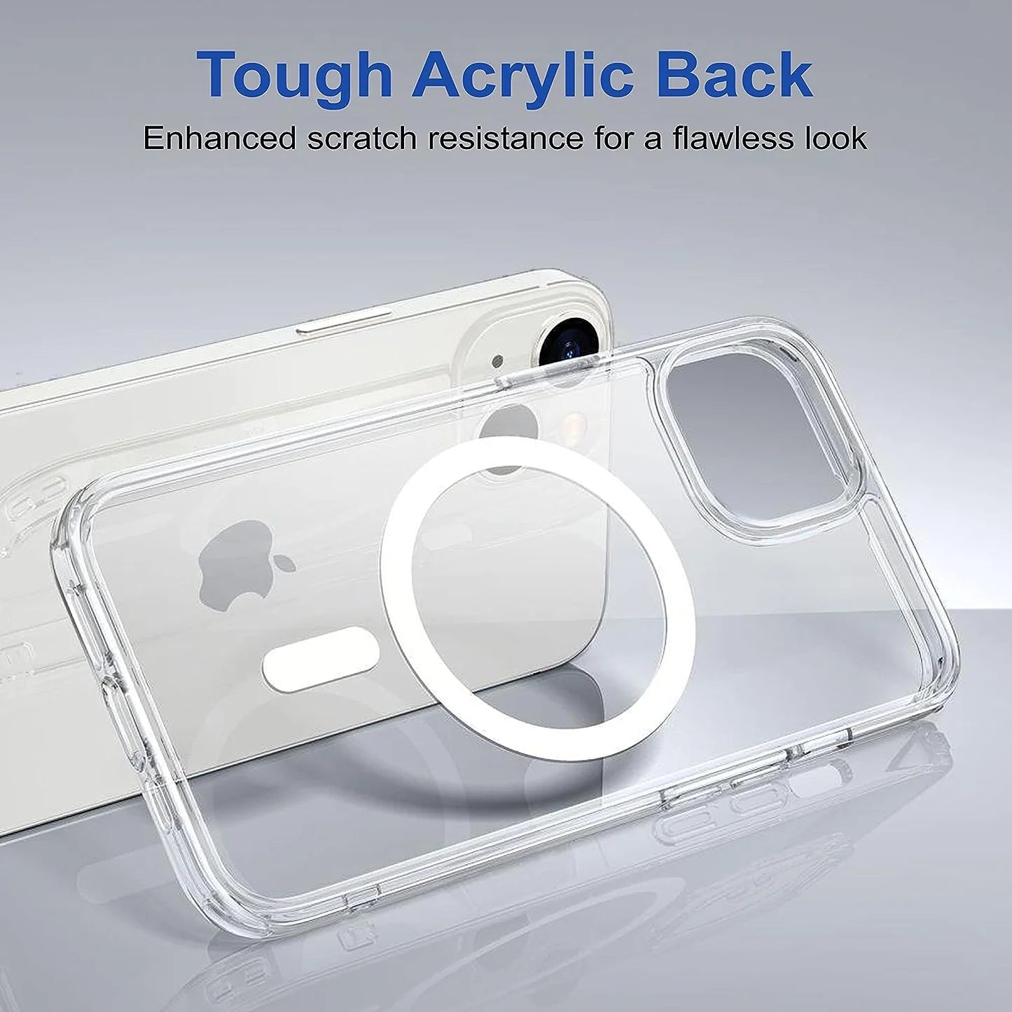iPhone 15 Plus Anti-Knock TPU Transparent MagSafe Case