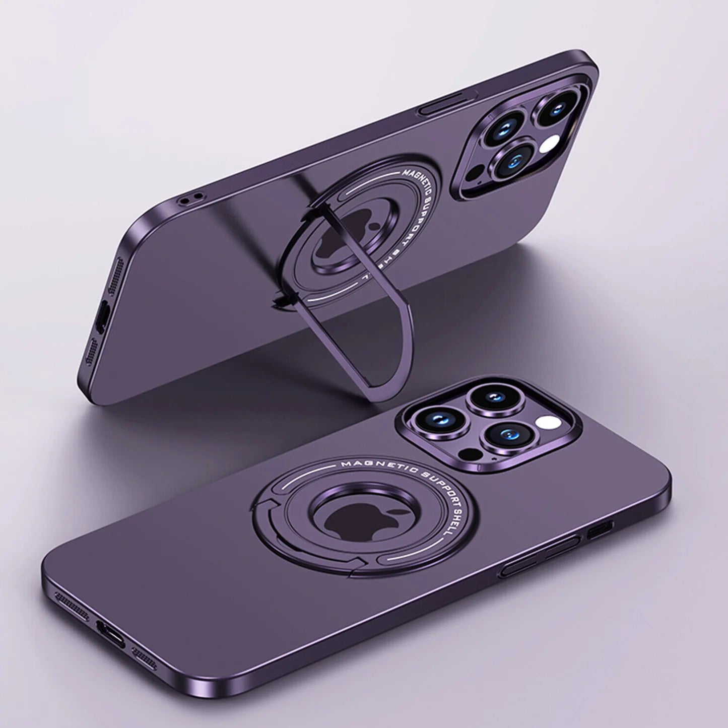 iPhone 14 Pro Max Magnetic Metal Stand Shockproof Case