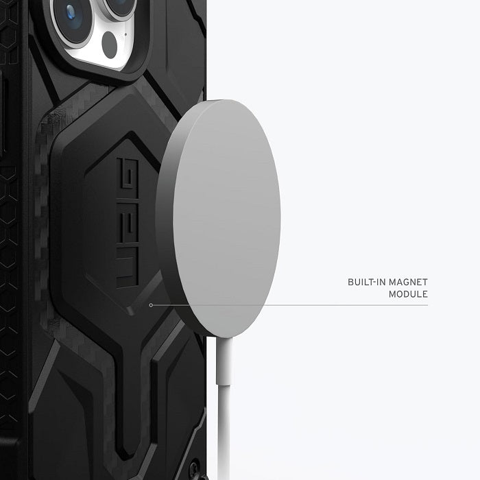 iPhone 15 UAG Monarch Pro Mag-Safe Slim Fit Rugged Protective Case Cover- Black