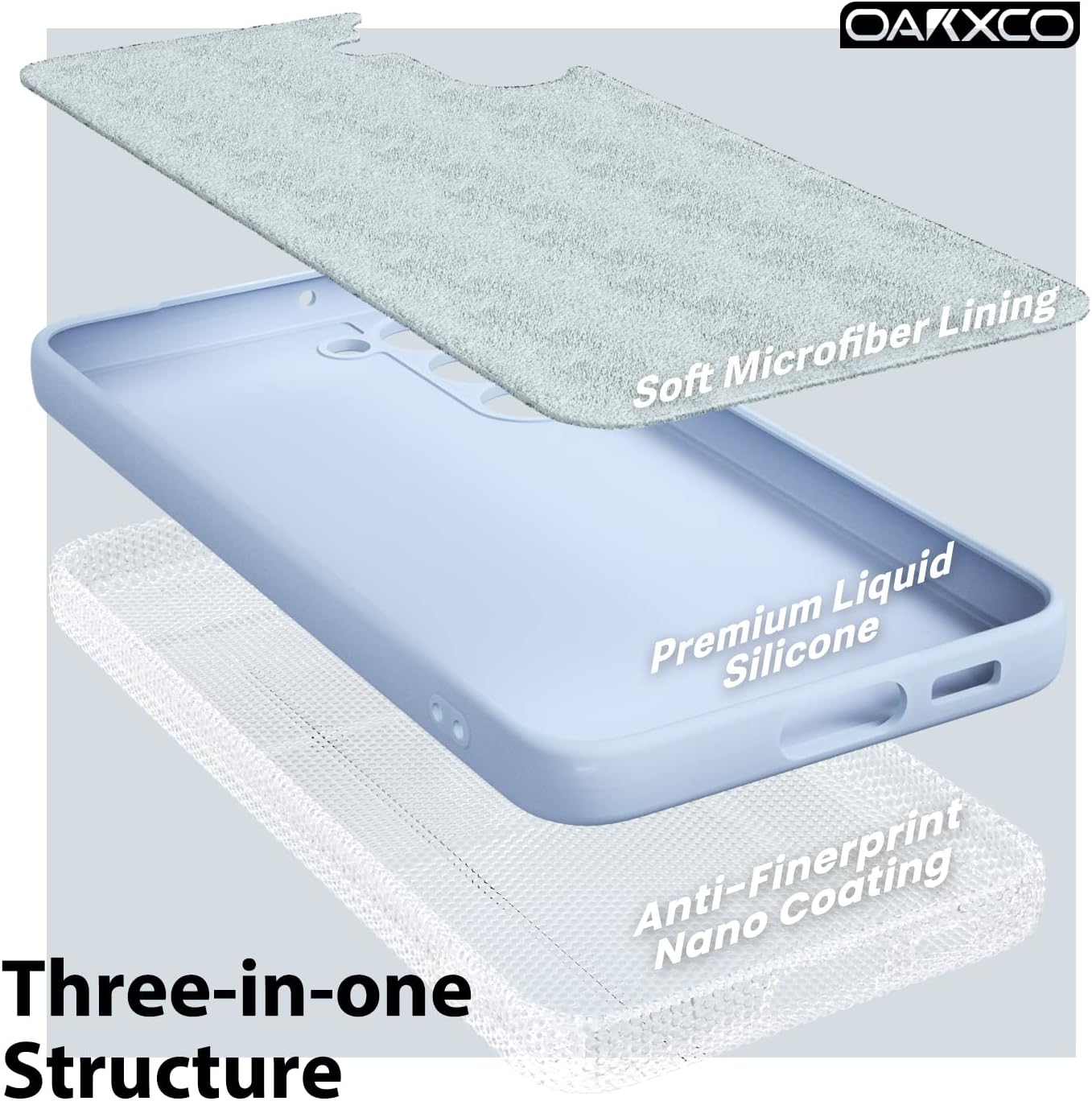 Samsung Galaxy S22 Liquid Silicon Case With Logo- Blue
