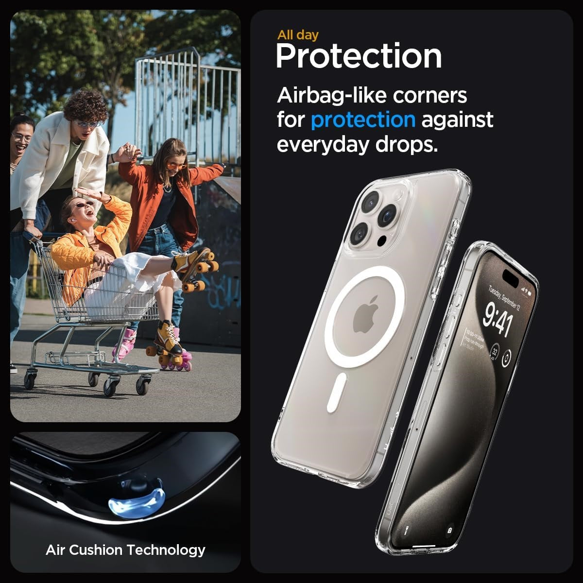 iPhone 15 Plus Crystal Clear Soft Silicon Transparent Scratch-Resistant Magsafe Case - Clear