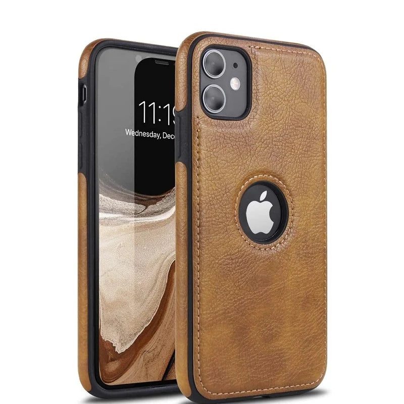 iPhone 12 Pro Original PU Leather Case Classic Luxury Elegant with Logo Cut