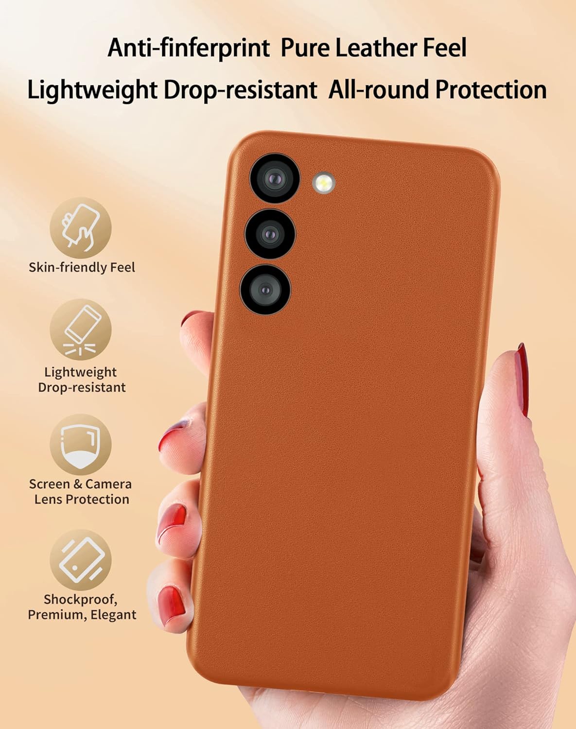 Samsung Galaxy S24 Leather Case- Brown