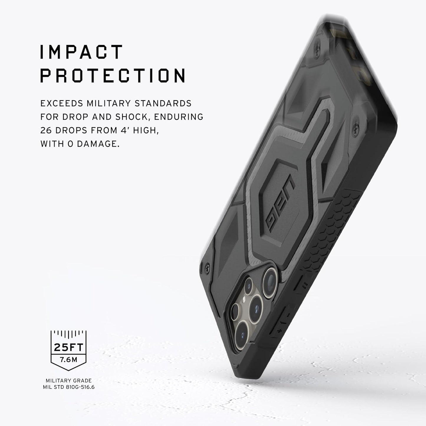Samsung Galaxy S24 Ultra Monarch Pro Inner Carban Rugged Armor UAG Case with Magsafe - Black