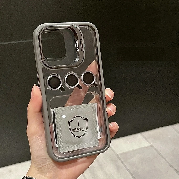 iPhone 15 Pro Max Luxury Camera Lens Protector Case With Metal