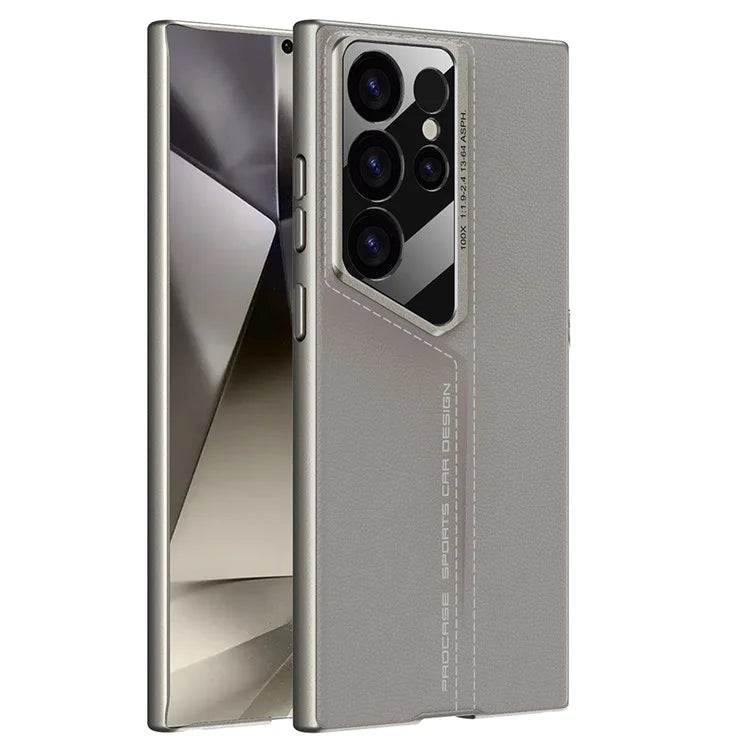 Samsung Galaxy S24 Ultra Original GKK Leather Case Camera Protection - Titanium