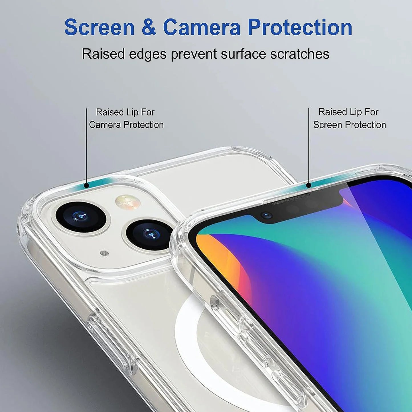 iPhone 15 Plus Anti-Knock TPU Transparent MagSafe Case