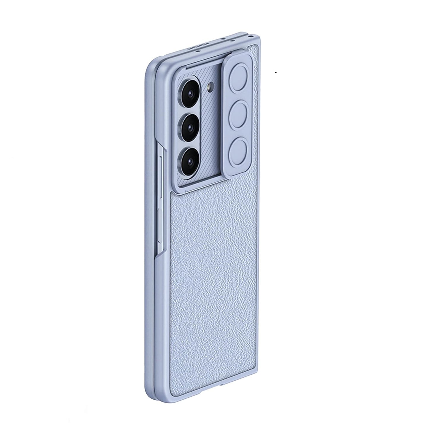 Samsung Galaxy Z Fold 5 P.U Leather with Camera Shutter Case-Matte Blue