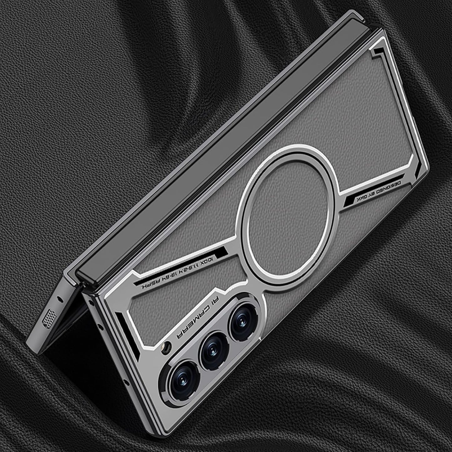 Samsung Galaxy Z Fold6 GKK Z Leather Shockproof Case with Glass