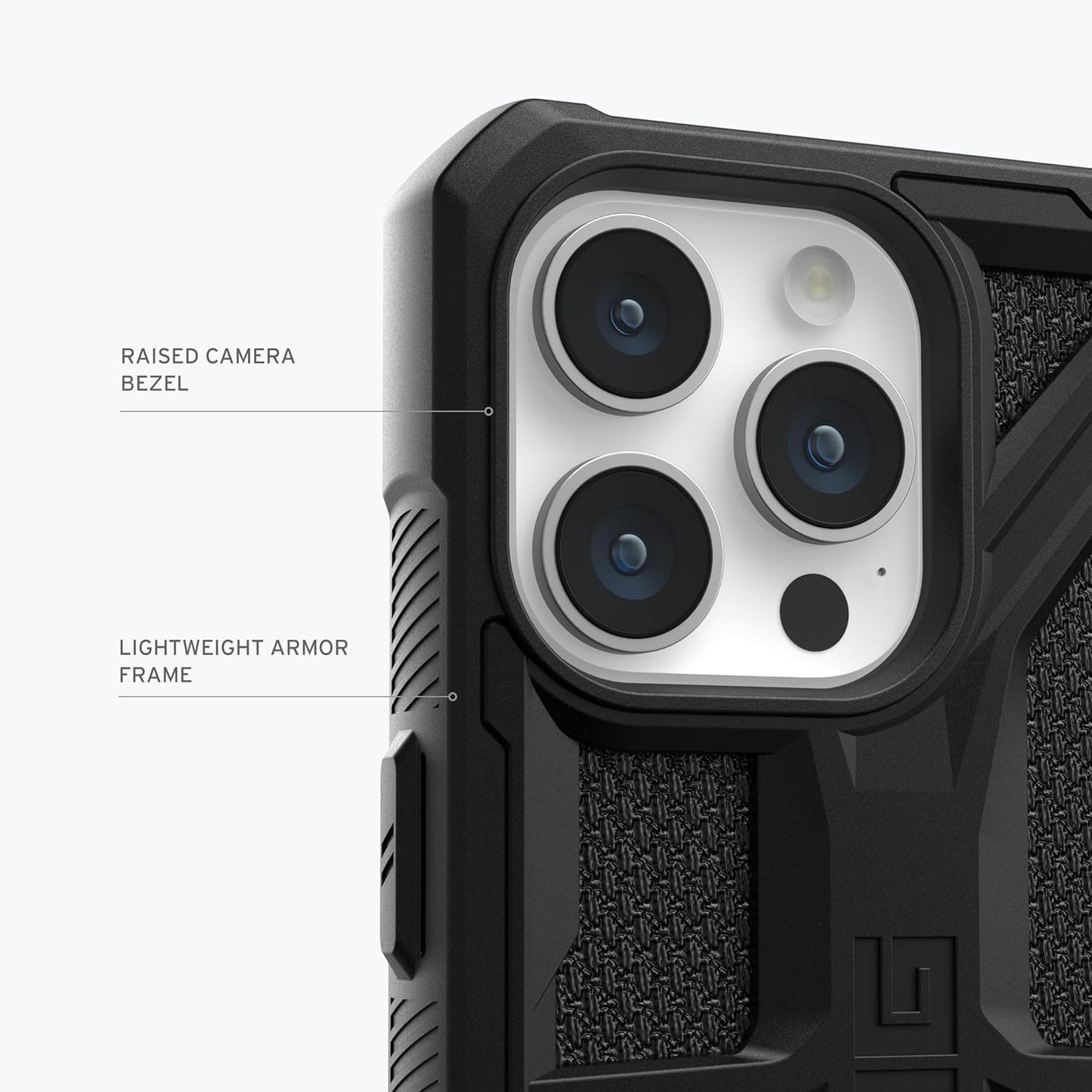iPhone 16 Pro Max UAG Monarch Kevlar Pattern with 5 Red Dot - Black